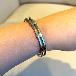 Designer emma and Chloe silver/white gold plated bangle bracelet